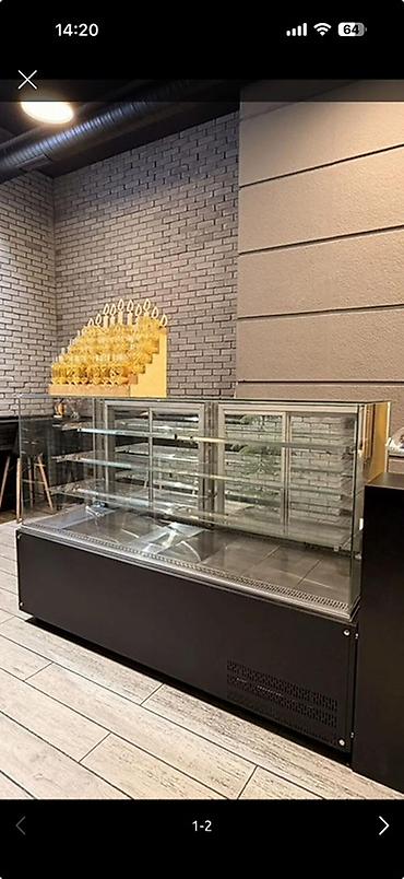 Soyuducu avadanlığı: Şüşə vitrinli soyuducu vitrin – kafe, restoran və qənnadı məkanları — 1