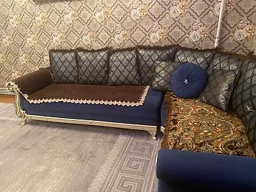 salon divan: Künc divan dəsti – klassik üslub, zərif detallar - Forma: L-şəkilli — 1