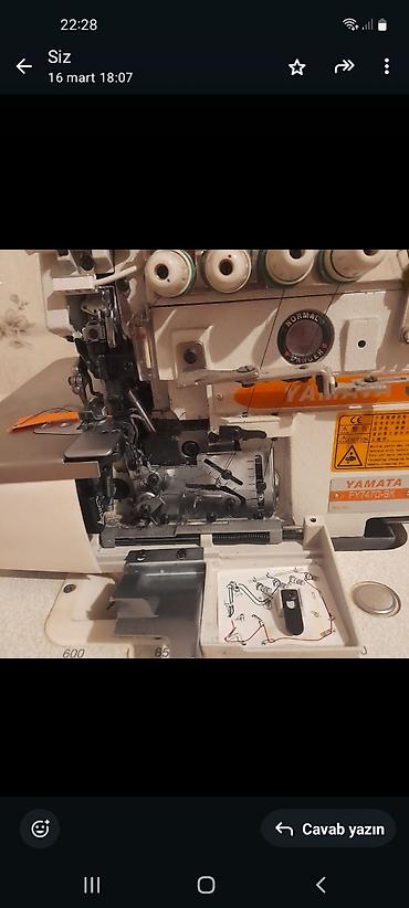 plesteysn 5: Yamata FY747D-5K overlok tikiş maşını - 5 saplı sənaye tipli overlok — 2