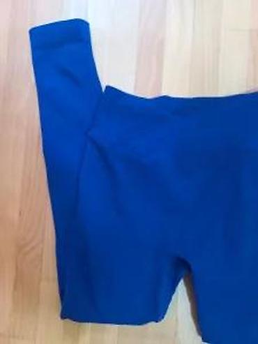 Helanke, biciklistički šortsevi: Ribane sportske helanke – tamnoplave - Model: visok struk, dužina do — 3