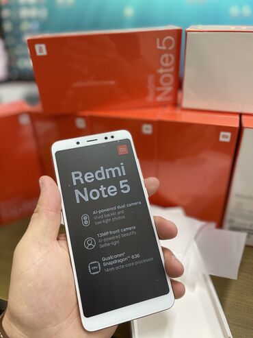 телефоны fly 4: Xiaomi, Redmi Note 5, Новый, 64 ГБ, цвет - Золотой, 2 SIM