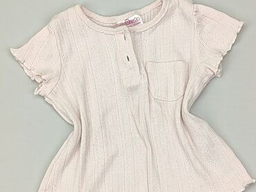 różowa satynowa bluzka: Bluzka, So cute, 12-18 m, stan - Dobry