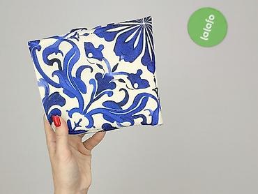 "quiosque": Etui/kosmetyczka materiałowa z suwakiem – biało‑niebieski wzór - — 4