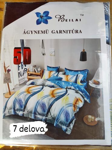 Posteljina: Posteljine pamuk Set sadrzi 7 delova: Cena: 3200 din Jorganska navlaka — 15