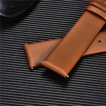 Dodaci za satove: REMZEIM kožna narukvica za sat - 20mm - Braon - Elegantna REMZEIM — 11