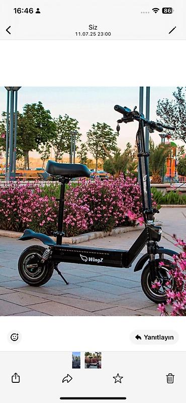 wingz scooter: WingZ elektrik skuteri - Qatlanan şəhər skuteri, oturacaqlı model - — 1