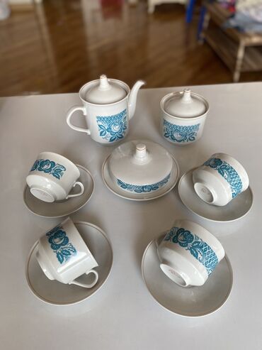 çayni servis: Çay dəsti, Farfor, 4 nəfərlik, SSRİ