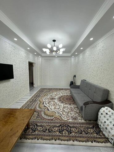 асанбай дом: 2 бөлмө, 67 кв. м, Элитка, 6 кабат, Евроремонт