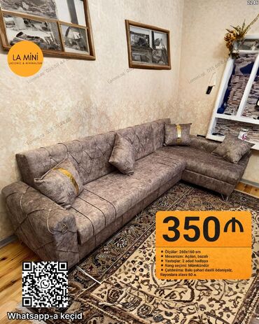 Divanlar: Künc divan, Açılan, Bazalı, Parça, Şəhərdaxili pulsuz çatdırılma