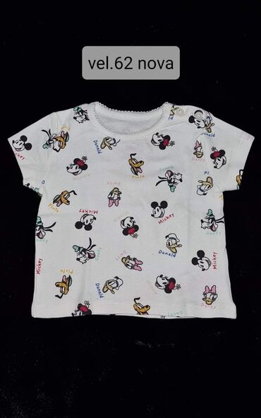 T-shirts: Primark, Round neck, Short sleeve, Mickey Mouse, 56-62