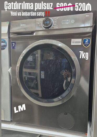 bu gun satisa qoyulan masinlar: Paltaryuyan maşın Midea, 7 kq, Yeni, Avtomat, Kredit yoxdur, Pulsuz çatdırılma