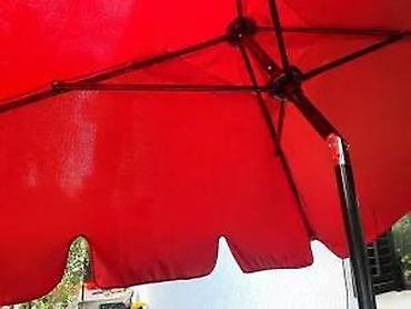 Suncobrani, tende i paviljoni: Veliki baštenski/suncobran za terasu – crveni - Prečnik krošnje — 13