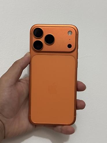 IPhone 17 Pro Max, Б/у, 256 ГБ, Оранжевый, Защитное стекло, Чехол, 99 %