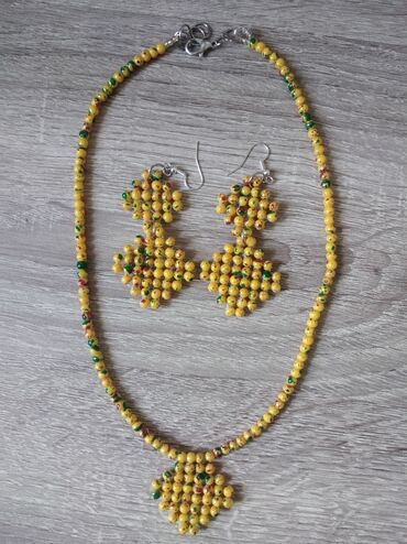 Setovi nakita: Handmade, Set: Minđuše, Ogrlica — 5