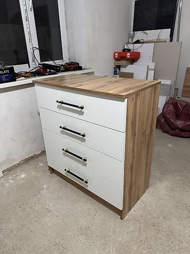 Комоды для одежды: Комод для одежды, Новый, Без зеркала, ЛДСП, цвет - Белый, Серый, Бежевый, Самовывоз, Платная доставка — 12