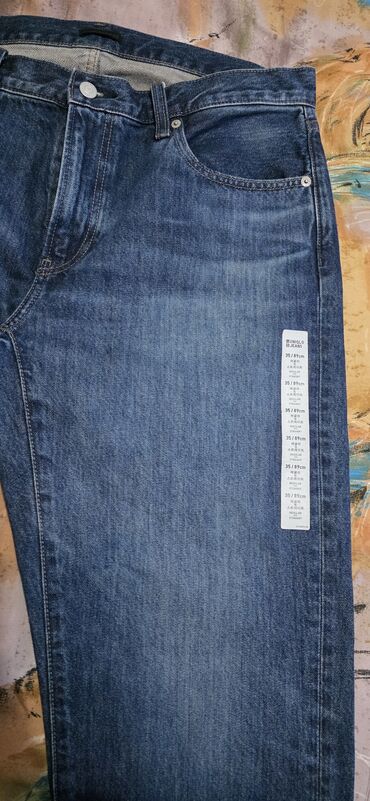 мужское пальто черное: Мужские джинсы, L (EU 40), Uniqlo, Новый, цвет - Синий, Самовывоз