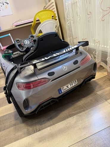uşaq ucun maşınlar: Uşaq elektrik maşını – Mercedes-Benz AMG stilində - Korpusu: boz