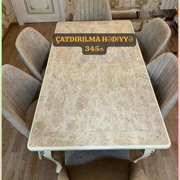 Стулья: Для гостиной, Б/у, Раскладной, Прямоугольный стол, 6 стульев