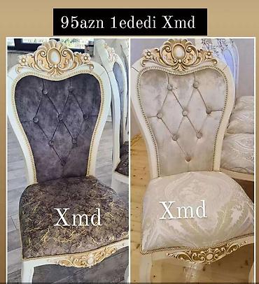 Klassik üslubda yumşaq oturacaqlı taxta stullar - Arxa hissə