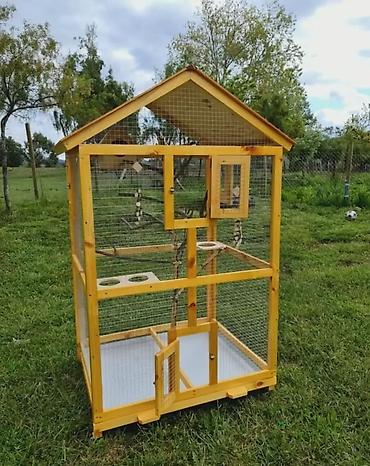 bu iti: ✨ Əl işi qəfəs & yuvalar 🏠💛 🦜🐕🐓 Sevimli heyvanlar üçün rahat və — 5