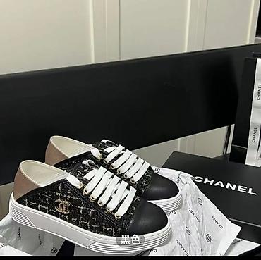 подошёл: Кроссовки, 38, Chanel, Новый, цвет - Черный, Платная доставка — 1