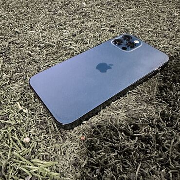 айфон 12 мини новый: IPhone 12 Pro, Колдонулган, 128 ГБ, Pacific Blue, Коргоочу айнек, 72 %