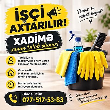 qaz plitələrinin təmiri: 📢 XADİMƏ XANIM İŞÇİ AXTARILIR! Təmizliyə və məsuliyyətli işə önəm — 1