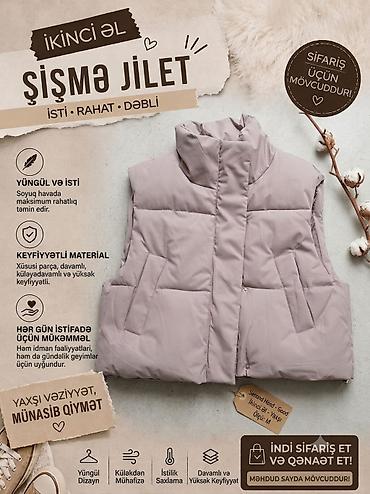 Üst geyimləri: İkİncİ əl şişmə jilet/yelek Məhsulun xüsusiyyətləri: - İsti, yüngül — 2