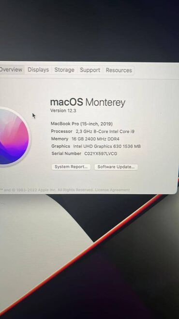 игровой компьютер купить бишкек: Ноутбук, Apple, 16 ГБ ОЗУ, Intel Core i9, Игровой, память SSD