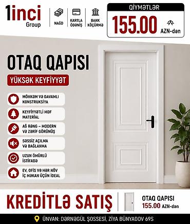 Otaq qapısı – yüksək keyfiyyət Xüsusiyyətlər: - Möhkəm və davamlı