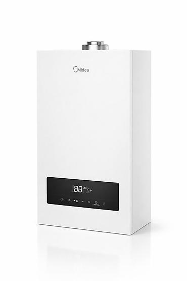 midea kombi: Midea qaz kombi qurğusu - Divardan asılan, kompakt və minimal dizayn — 1