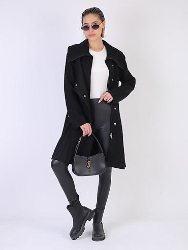 Пальто: Пальто, Классика, Осень-весна, Твид, По колено, На молнии, L — 2