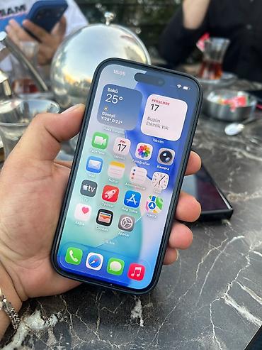IPhone 15, 256 GB, Black Titanium, Simsiz şarj, Sənədlərlə