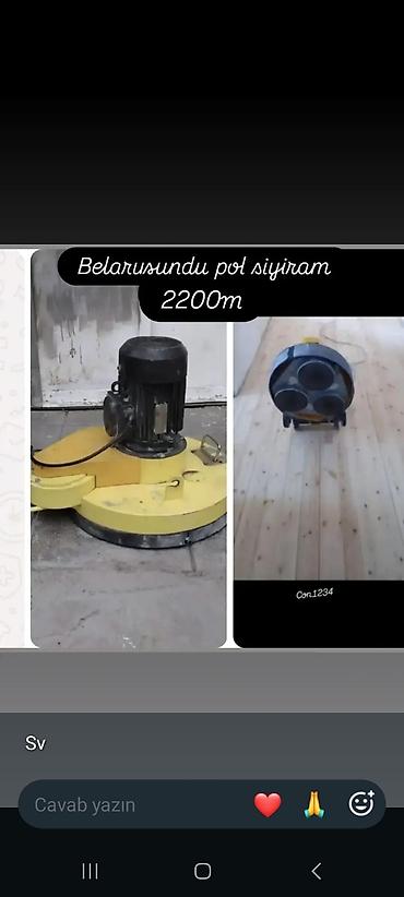 islenmis plastik qapi: Belarus istehsalı peşəkar döşəmə yonma/xırdalama xidməti. Gəncə — 1