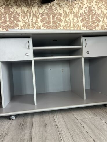 принимаю телевизоры: Телевизордун шкаф жана стенди, Колдонулган, Полго орнотулма, ЛДСП, Өзү алып кетүү, түсү - Боз