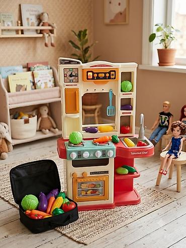 кухня игрушки: Детская игровая кухня Talented Chef с подсветкой и звуком + набор — 1