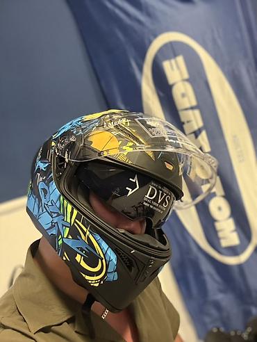moto mator: Motosiklet kaskı – tam üzlü (full-face) model, idman-tur/adventure — 2