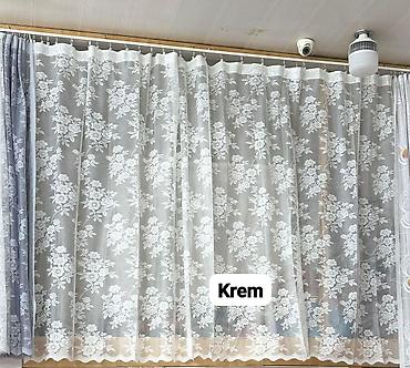 Pərdə və tüllər: Tül pərdə dəsti - Material: nazik, şəffaf tül (poliestr əsaslı) — 5