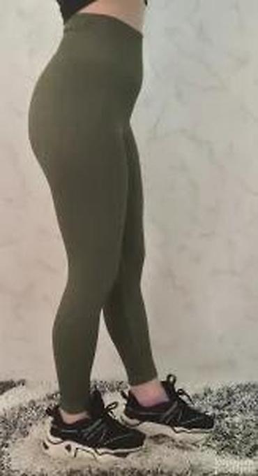 Helanke, biciklistički šortsevi: Ženske sportske helanke – maslinasto zelene - Visok struk sa širokim — 27