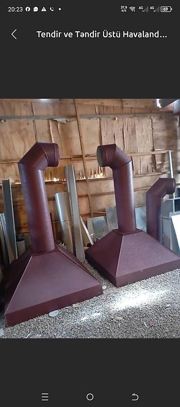 təndir corəyi: Təndir və təndir üstü havalandırma başlıqları - Material: metal — 1
