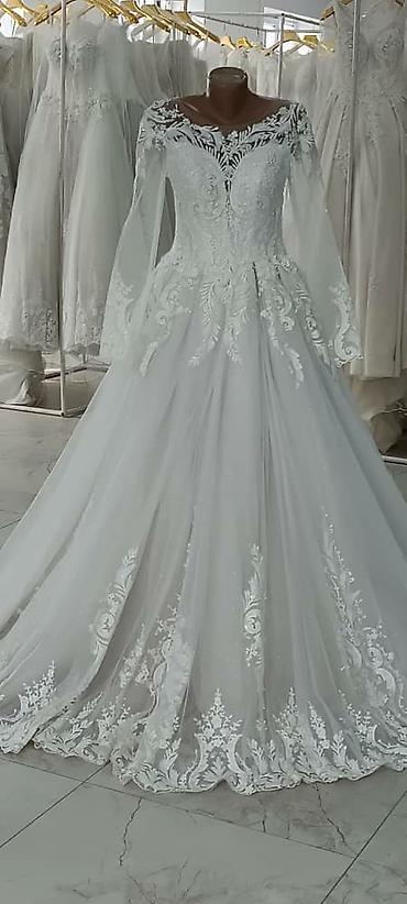 Свадебные платья: Свадебное платье, Закрытое, Мусульманское, Открытая спина, Русалка, Б/у — 16