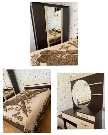 уловая кровать чердак: 2 односпальные кровати, Трюмо, Шкаф, 2 тумбы, Б/у
