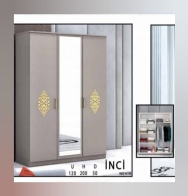 Divanlar: Yeni, Açılan, 3 qapılı Düz dolab, Qarderob, paltar dolabı, Türkiyə