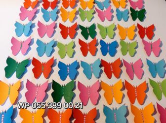 Digər ev dekoru: Əlamətdar günlərinizə gözəlliklər qatın. Kəpənəklər dekoru - qapı — 2