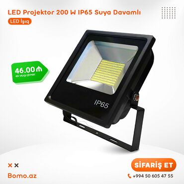 projektor isiq: 📦 LED Projektor 200 W IP65 Suya Davamlı BM-38 🔸 Gücü: 200 W 🔸 Suya