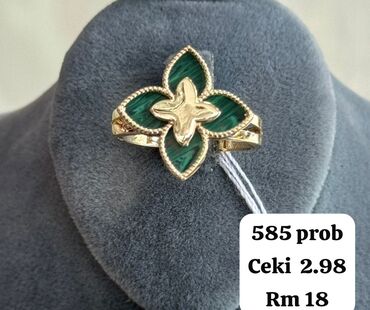 tek qas: Кольцо, Желтое золото, 585 проба