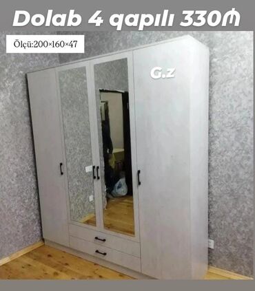 Bitkilər: *Dolab 4 qapılı 330Azn* *İstehsal Rusiya Laminat 18/lik qalınlıqda*