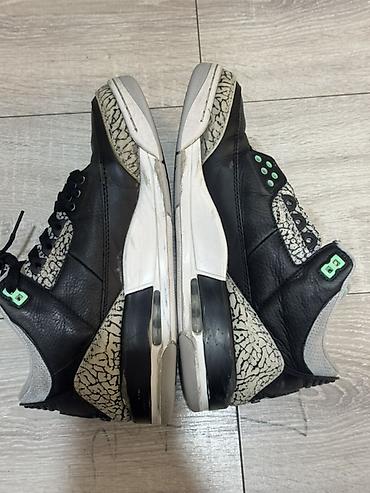 Кроссовки и спортивная обувь: Продаю б/у джордан 3 ОРИГИНАЛ ОРИГИНАЛ размер 43 без стелек шнурки — 10