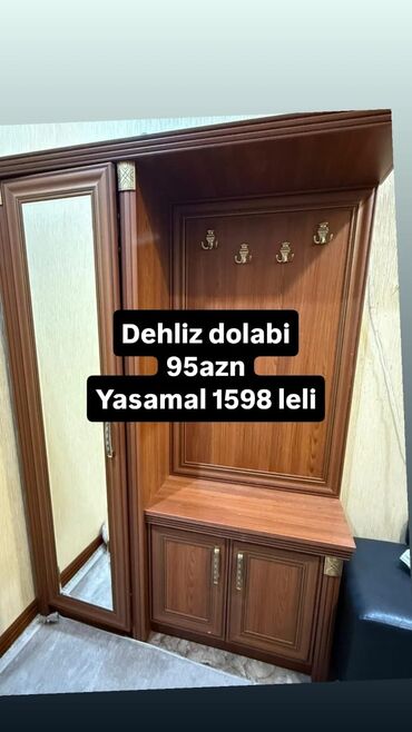 Kreslolar: İşlənmiş, Açılan, Düz dolab, Dəhliz dolabı