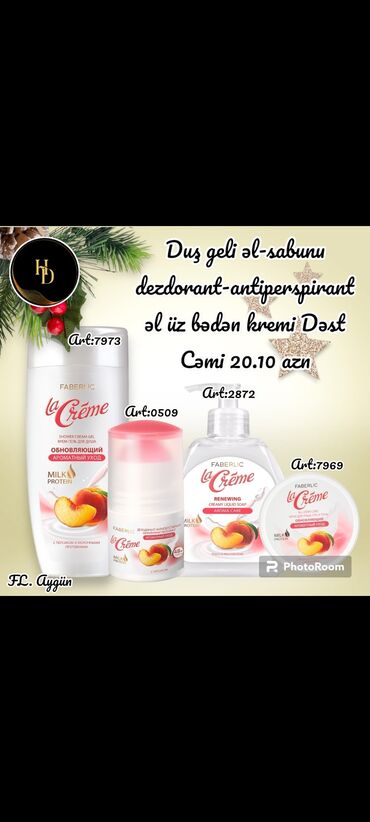fasmc intimate cream: La Cream Krem Tərkibli Məhsullar Duş Geli 250 ml Maye Sabun 300 ml